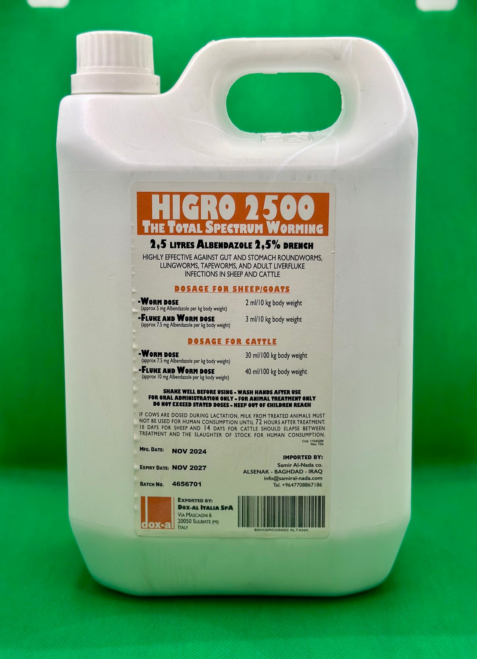 HIGRO 2500 شراب 2.5 لتر - ايطالي